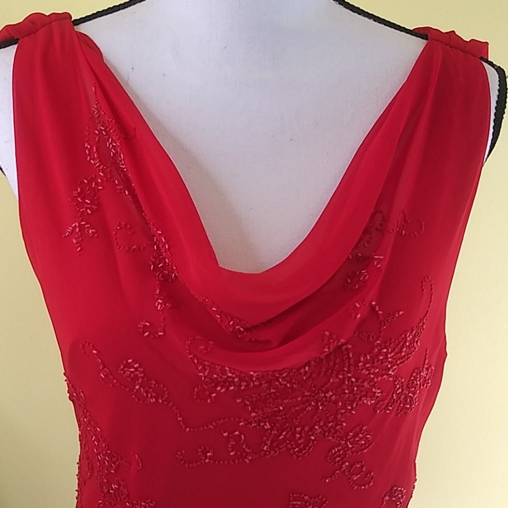 CICCI Women Red Gown With Beads Size XL - Picture 2 of 14